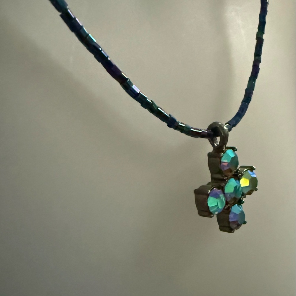 Heliotrope Crystal and Beaded - Necklace